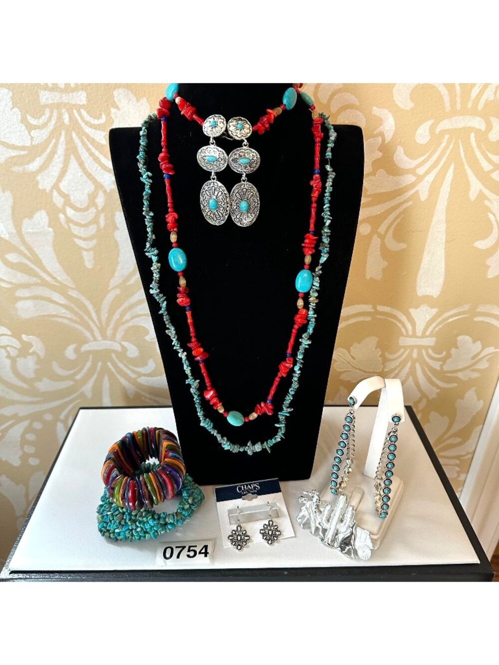 Jewelry Lot Vintage Modern Gemstone Necklace Bracelets Earrings Western Style